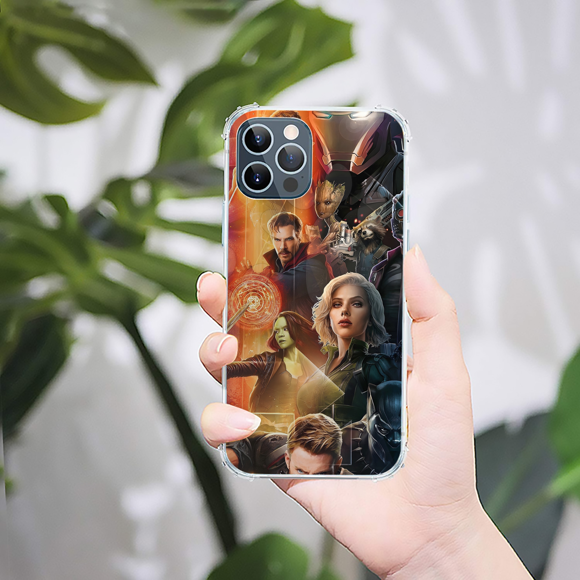 （画像用） アベンジャーズ The Avengers 【iPhone 12シリーズ対応】透明スマホケース（クリアソフトケース）